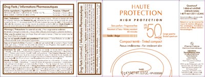 Haute Protection Tinted Compact Spf 50 Beige Carton (Haute Protection High Protection Compact Spf 50 Tinted Beige)